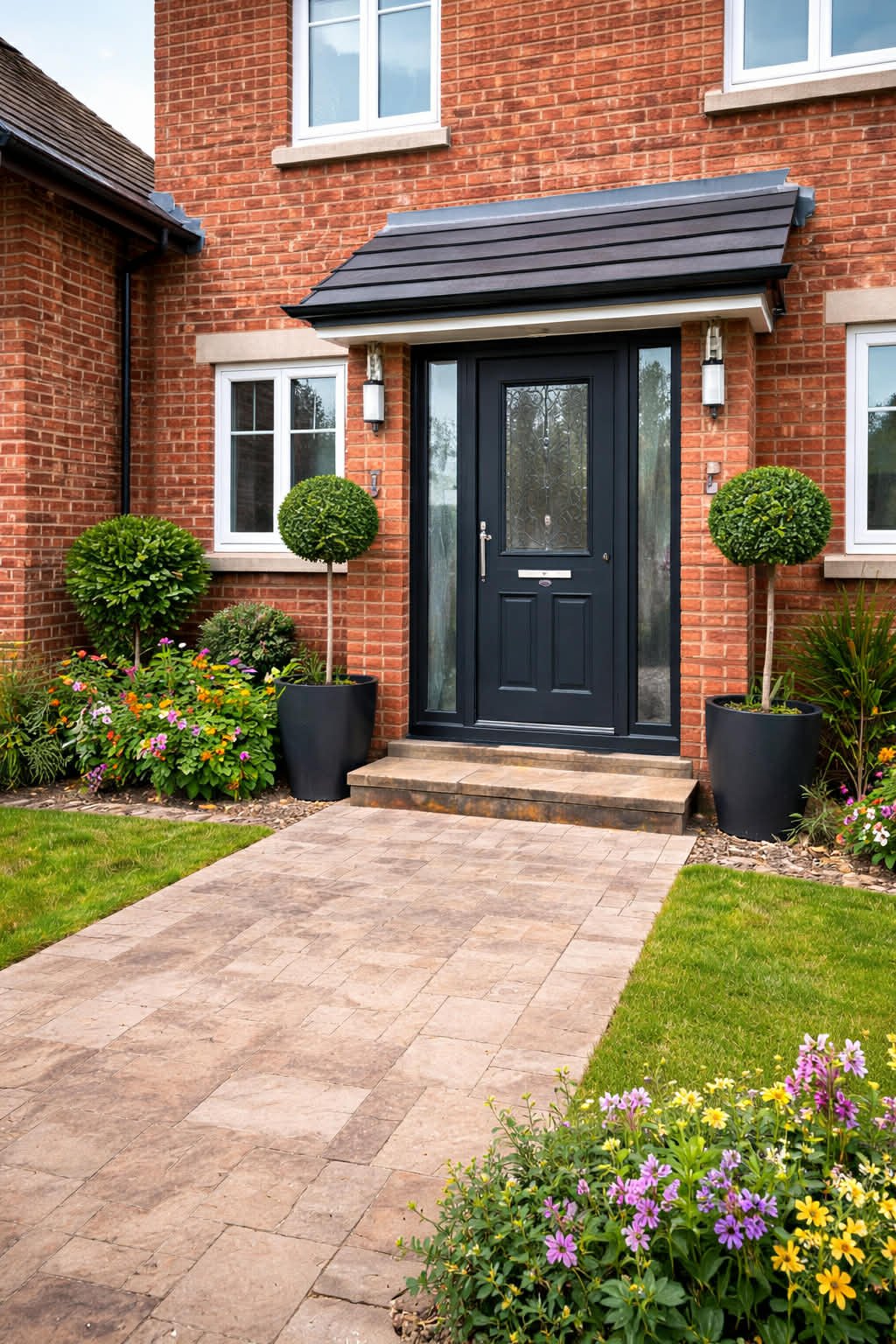 Black composite front door installed Scunthorpe